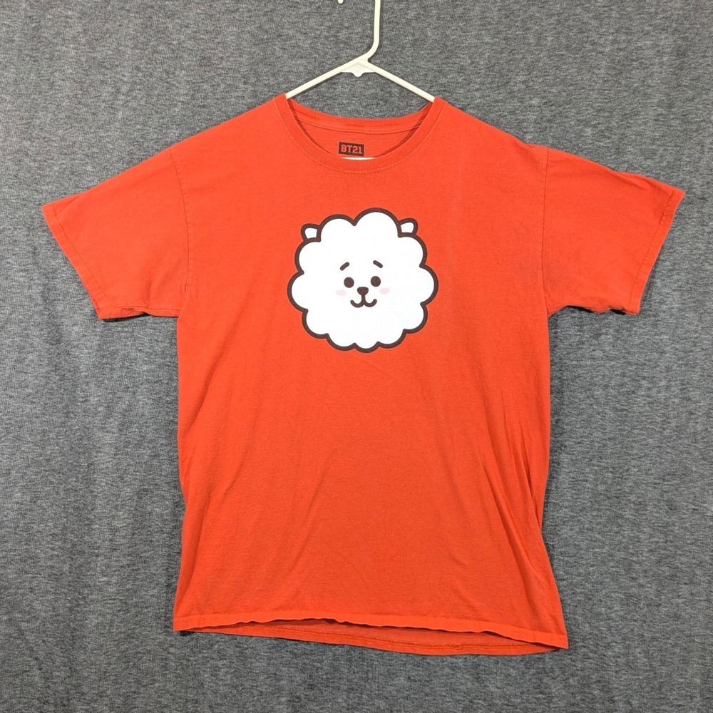 BT21 RJ Orange Alpaca Graphic T-Shirt by Jin BTS and Line Friends K-Pop Size L